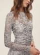 White-Black tulle Dress with python print Emme Marella - 3