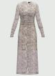 White-Black tulle Dress with python print Emme Marella - 4