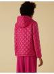 Fuchsia water-repellent padded jacket with removable hood Emme Marella - 1