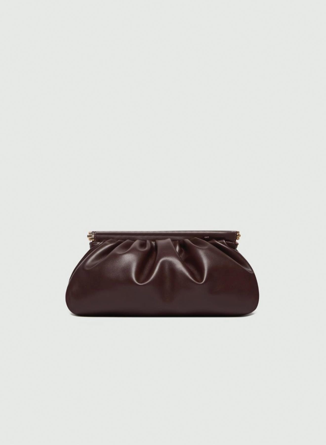 Bordeaux hand-shoulder Bag with removable metal chain shoulder strap Emme Marella - 2