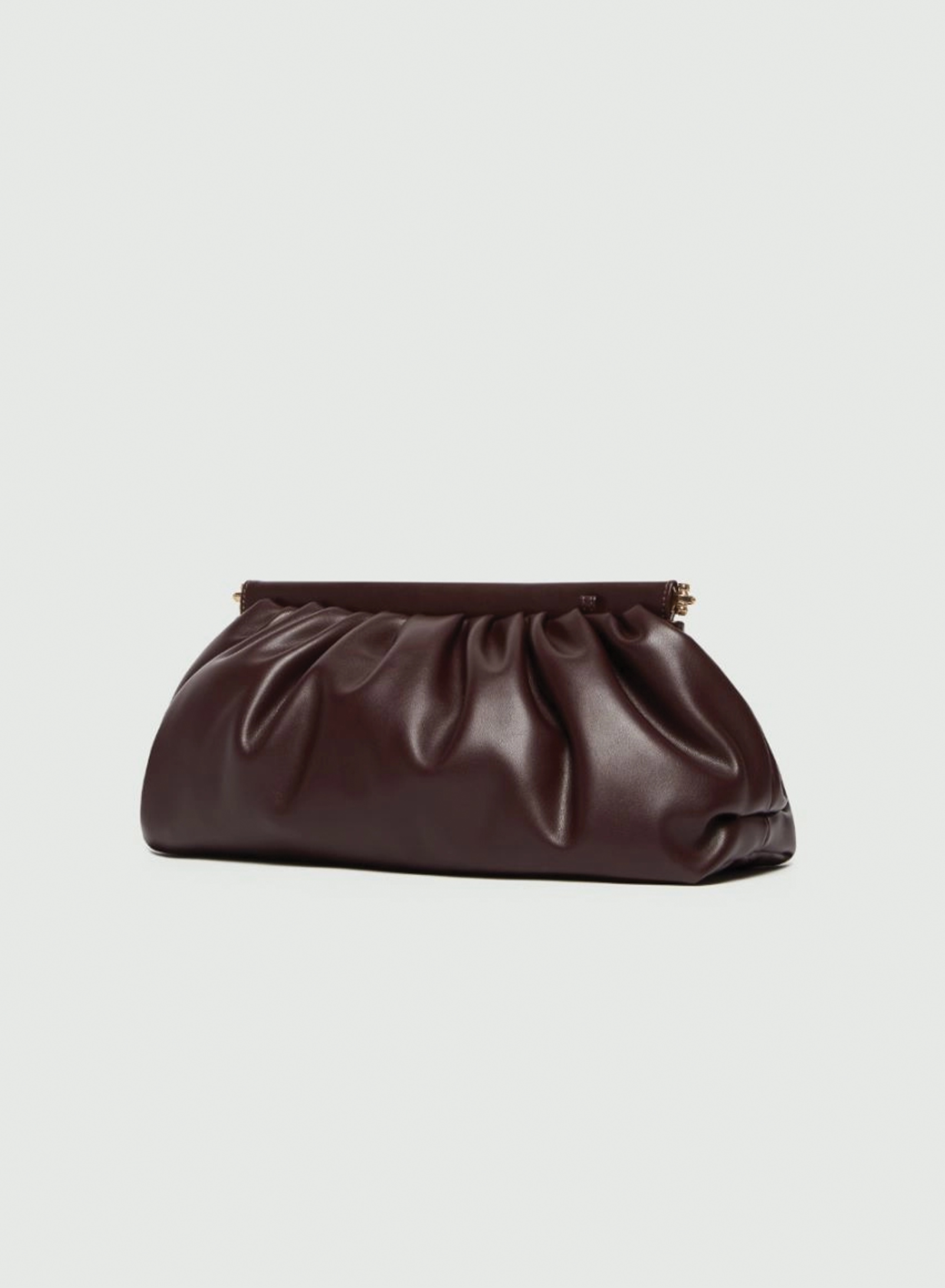 Bordeaux hand-shoulder Bag with removable metal chain shoulder strap Emme Marella - 4