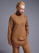 Camel Turtleneck sweater with textured details Luxe - 0