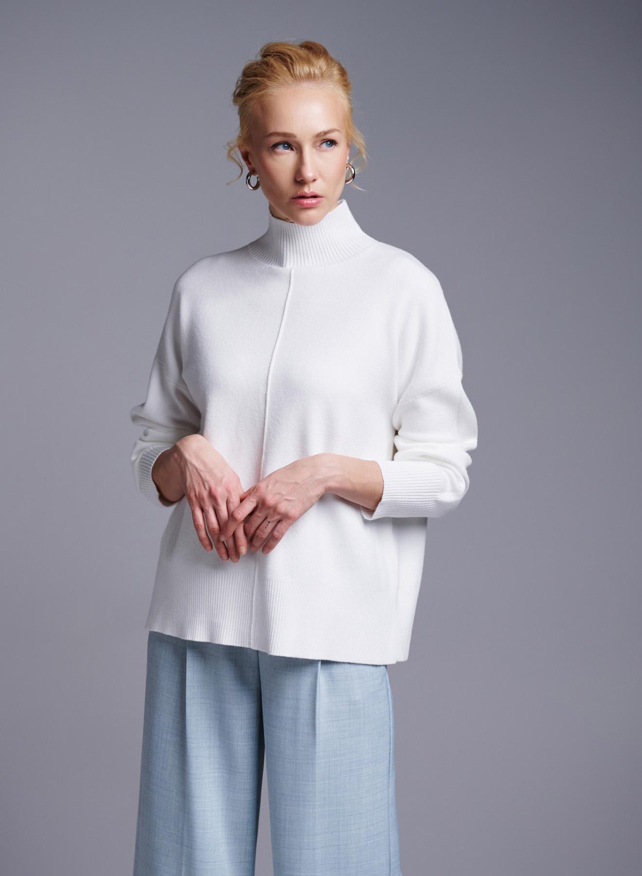 White straight fit turtleneck Sweater Bluoltre - 2