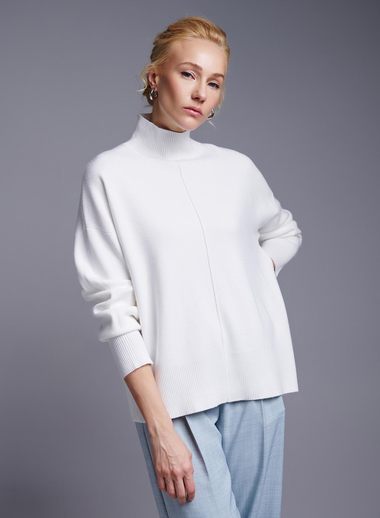 White straight fit turtleneck Sweater Bluoltre - 5