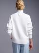 White straight fit turtleneck Sweater Bluoltre-5