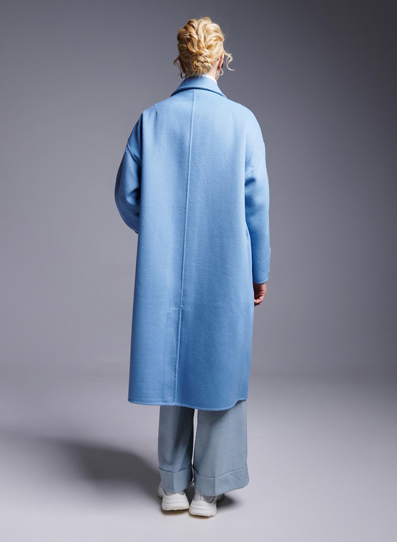 Light Blue Coat with single lapel Vicolo - 5