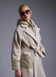 Beige Coat with belt and detachable padded Gilet Fly Luxury - 3