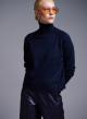 Dark Blue turtleneck Sweater Luxe - 1