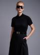 Black turtleneck Top with short sleeves Milla - 0