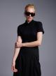 Black turtleneck Top with short sleeves Milla - 2