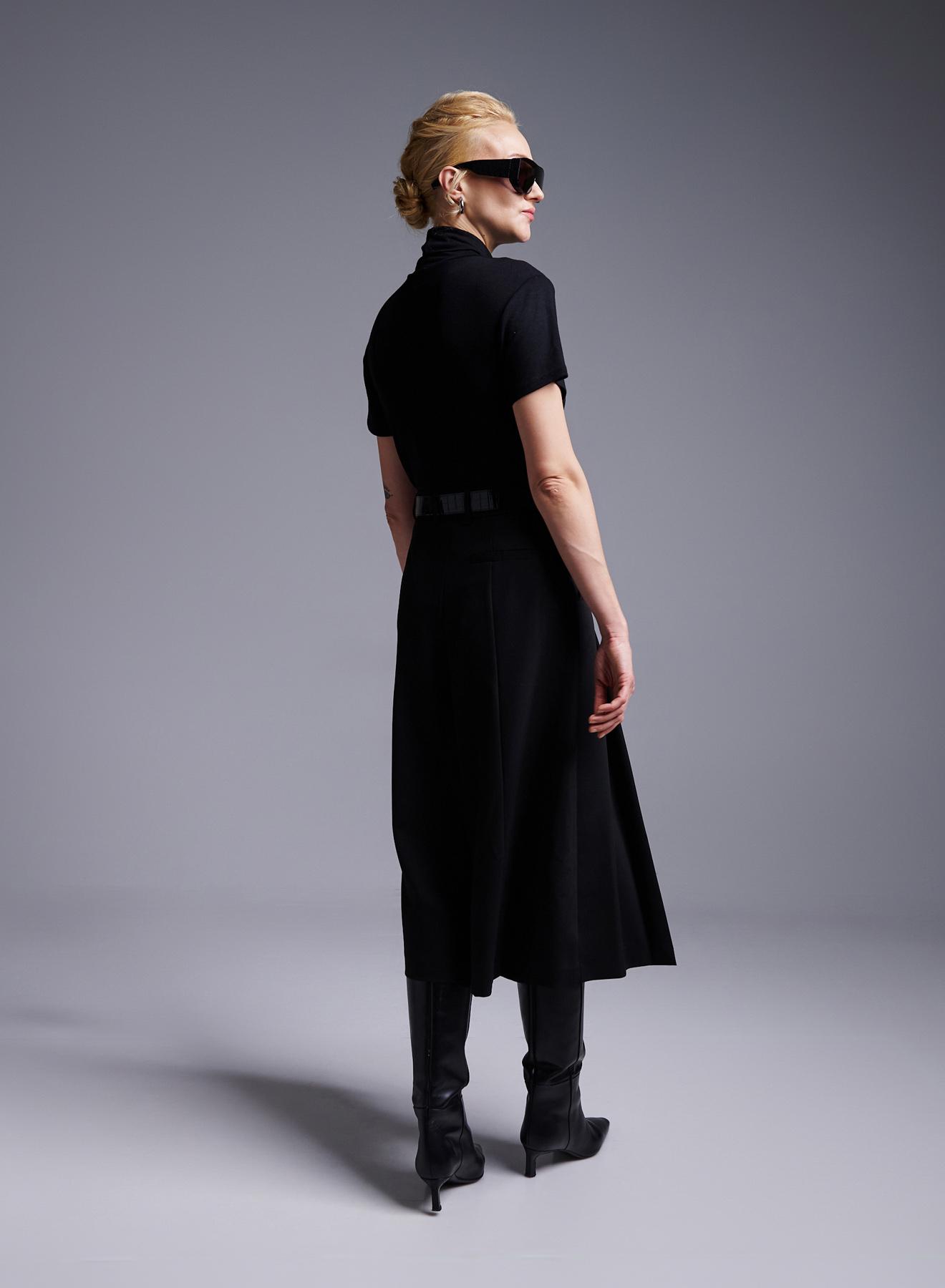 Black turtleneck Top with short sleeves Milla - 5