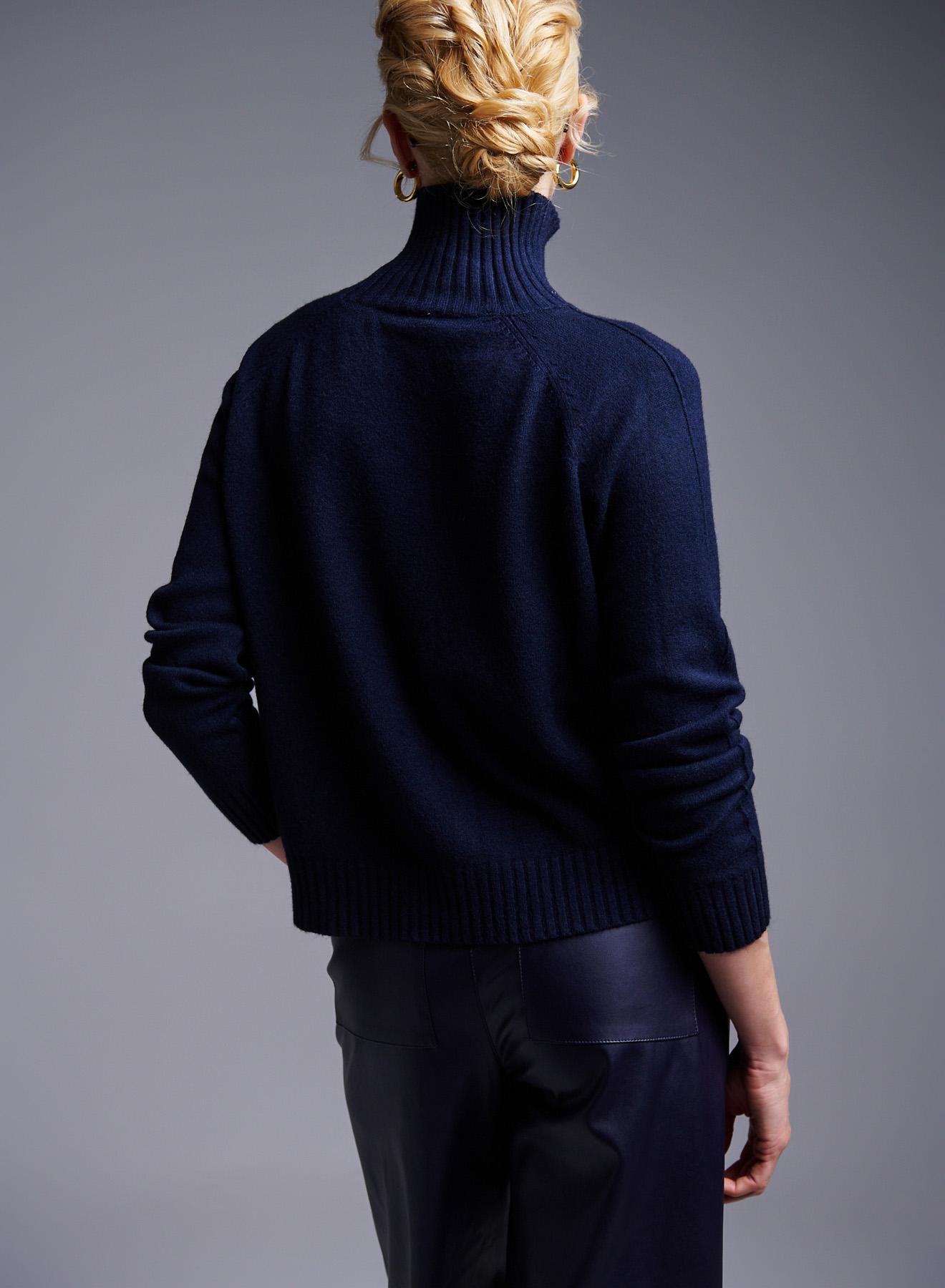 Dark Blue turtleneck Sweater Luxe - 3