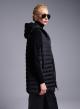 Black Coat with belt and detachable padded Gilet Fly Luxury - 4