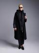 Black Coat with belt and detachable padded Gilet Fly Luxury - 0