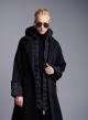 Black Coat with belt and detachable padded Gilet Fly Luxury - 1