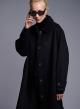 Black Coat with single lapel Vicolo - 2