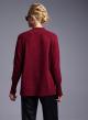 Bordeaux half-turtleneck Sweater with side slits Lablume - 4