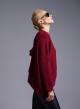 Bordeaux lose fit Sweater with V neckline Lablume - 3