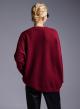 Bordeaux lose fit Sweater with V neckline Lablume - 4