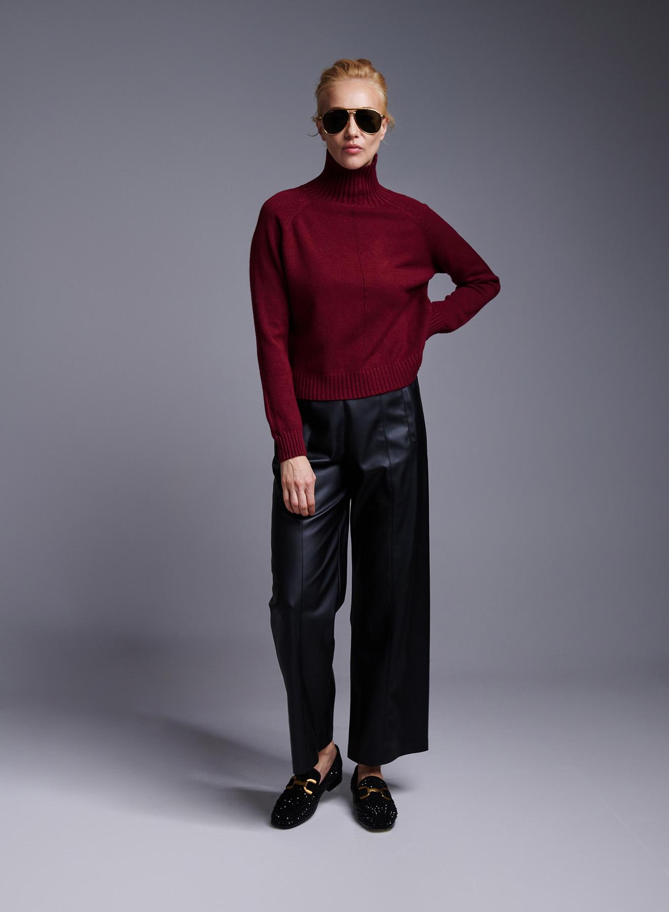 Bordeaux  turtleneck Sweater Luxe - 3