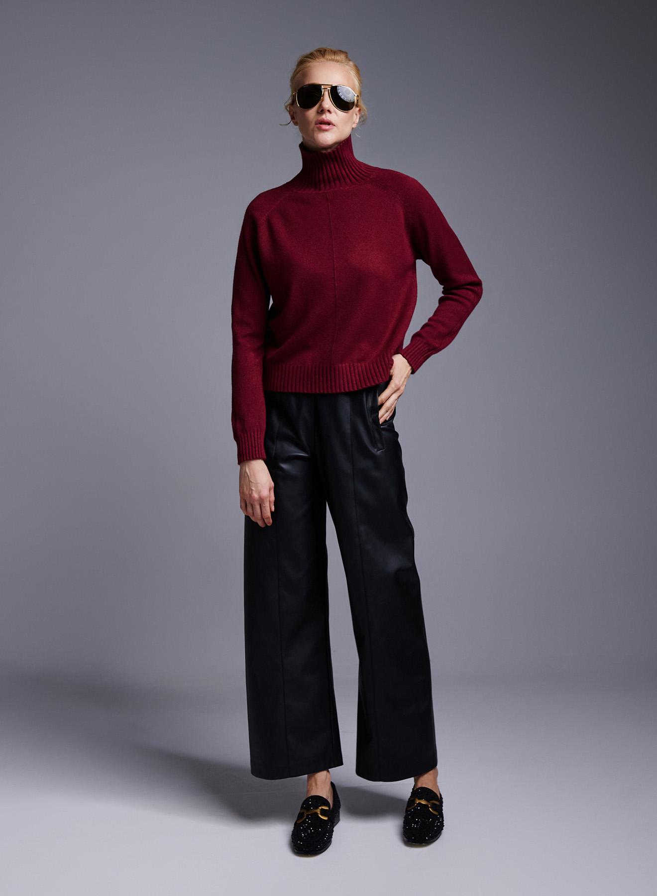 Bordeaux  turtleneck Sweater Luxe - 4