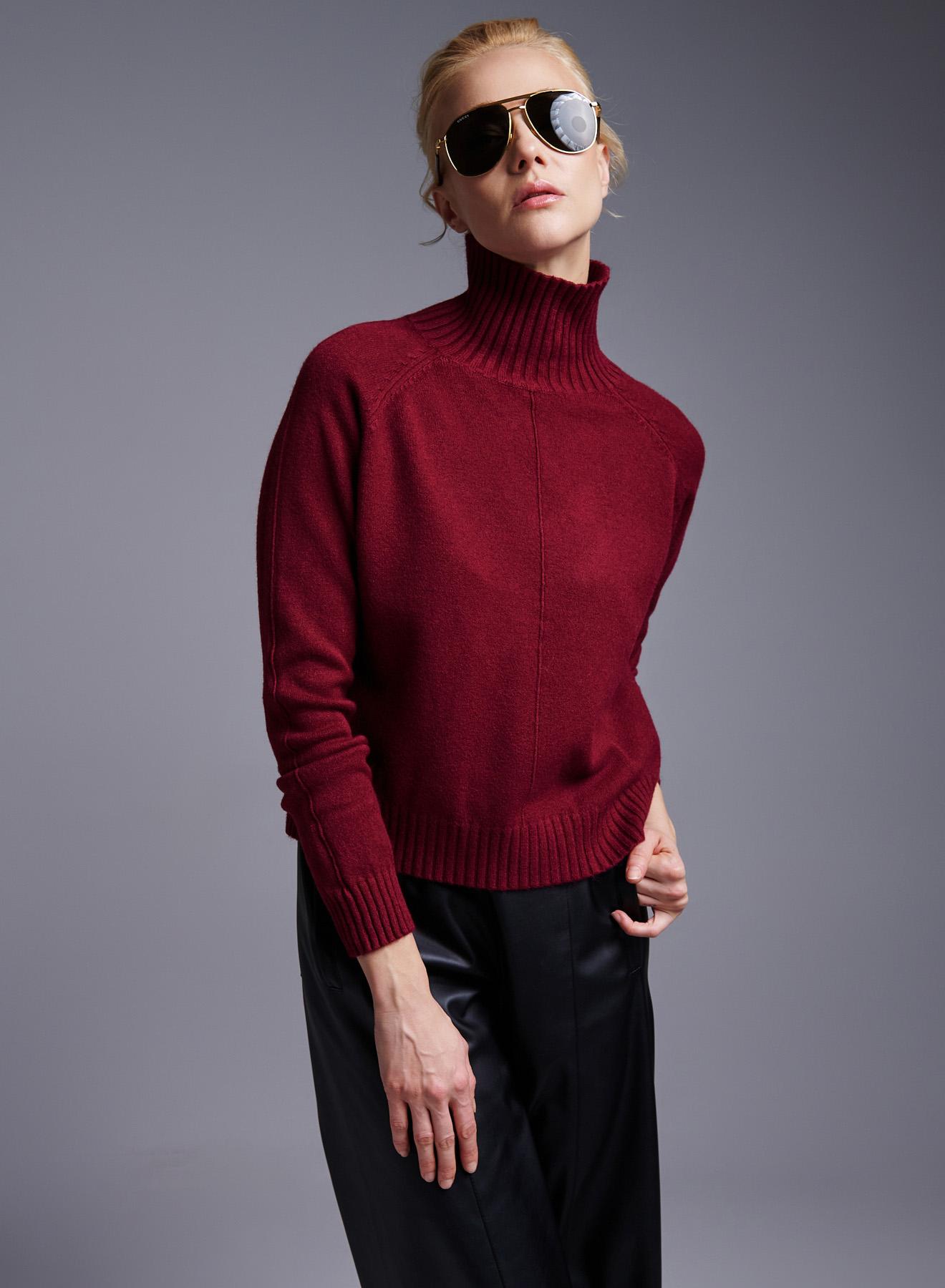 Bordeaux  turtleneck Sweater Luxe - 2