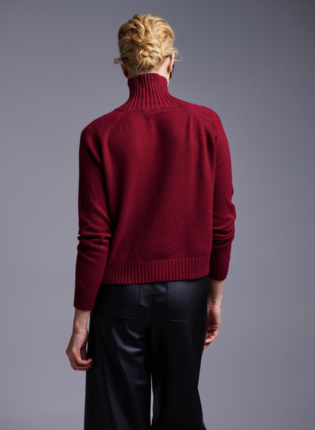 Bordeaux  turtleneck Sweater Luxe - 5