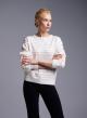 White-Beige Sweater with stripes Finery - 0