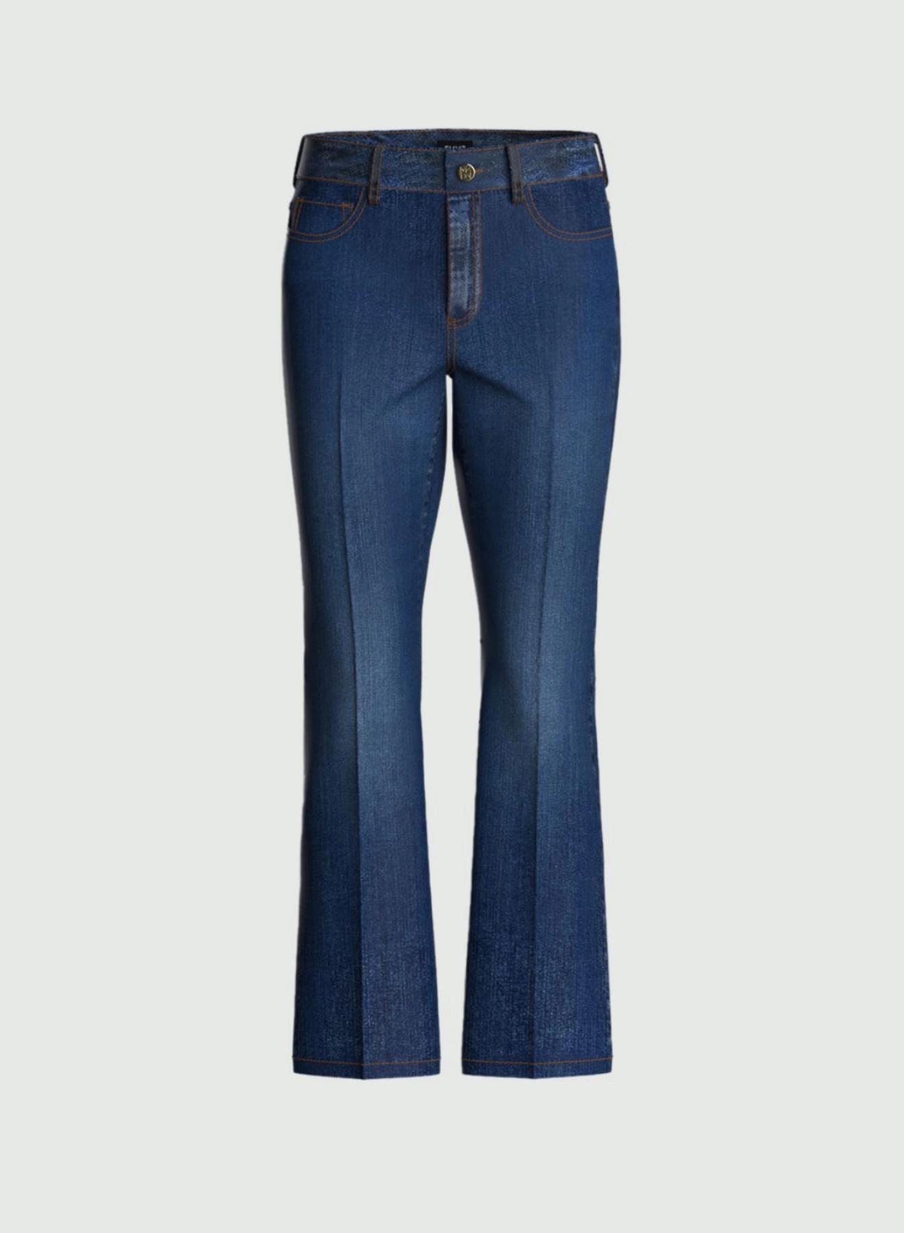 Blue flared Jeans in stretch cotton Emme Marella - 4