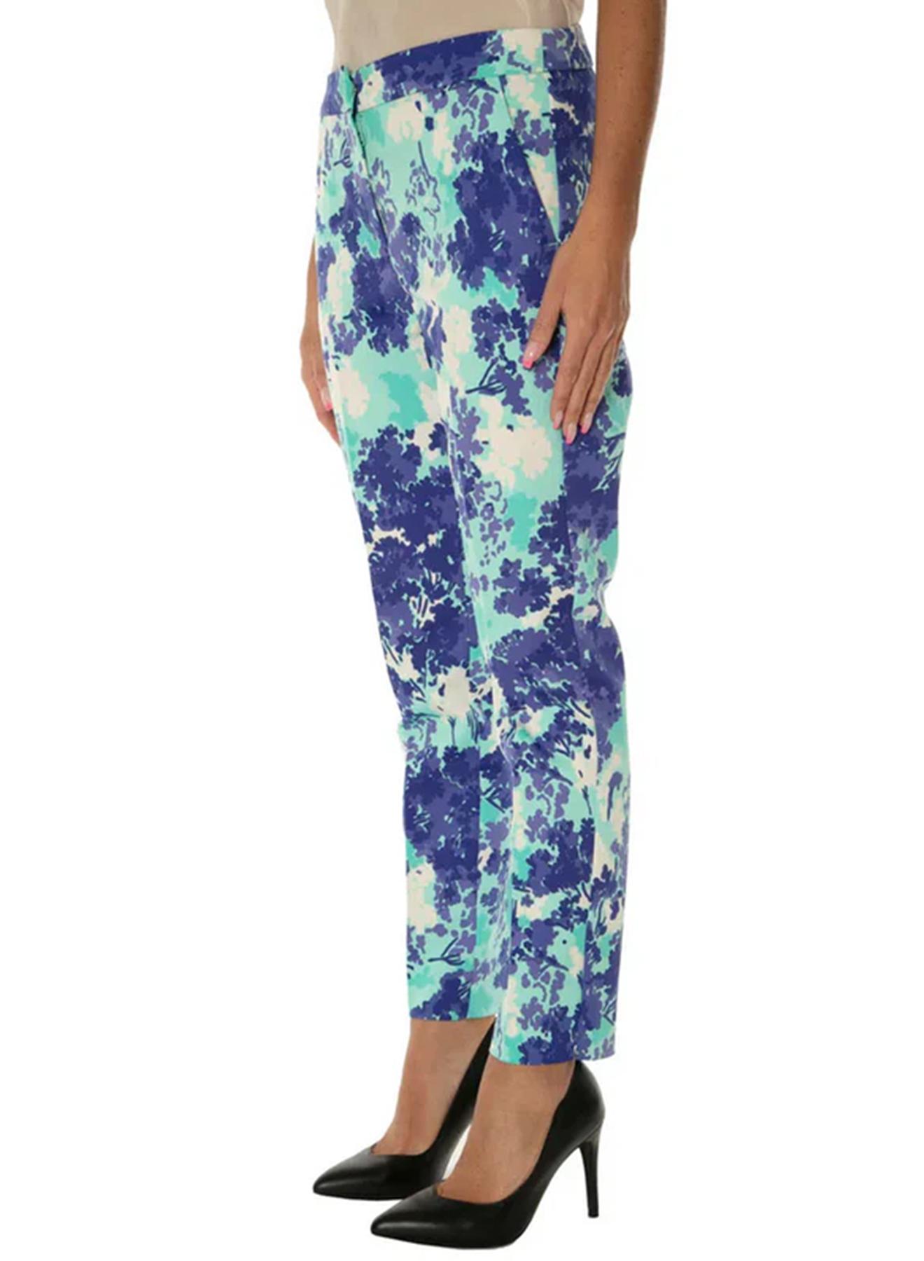 Patterned straight-fit trousers - 1