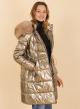 Puffer jacket with detachable hood with detachable eco fur - 2