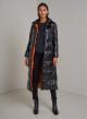 Hooded long puffer jacket with zip on the side - 2
