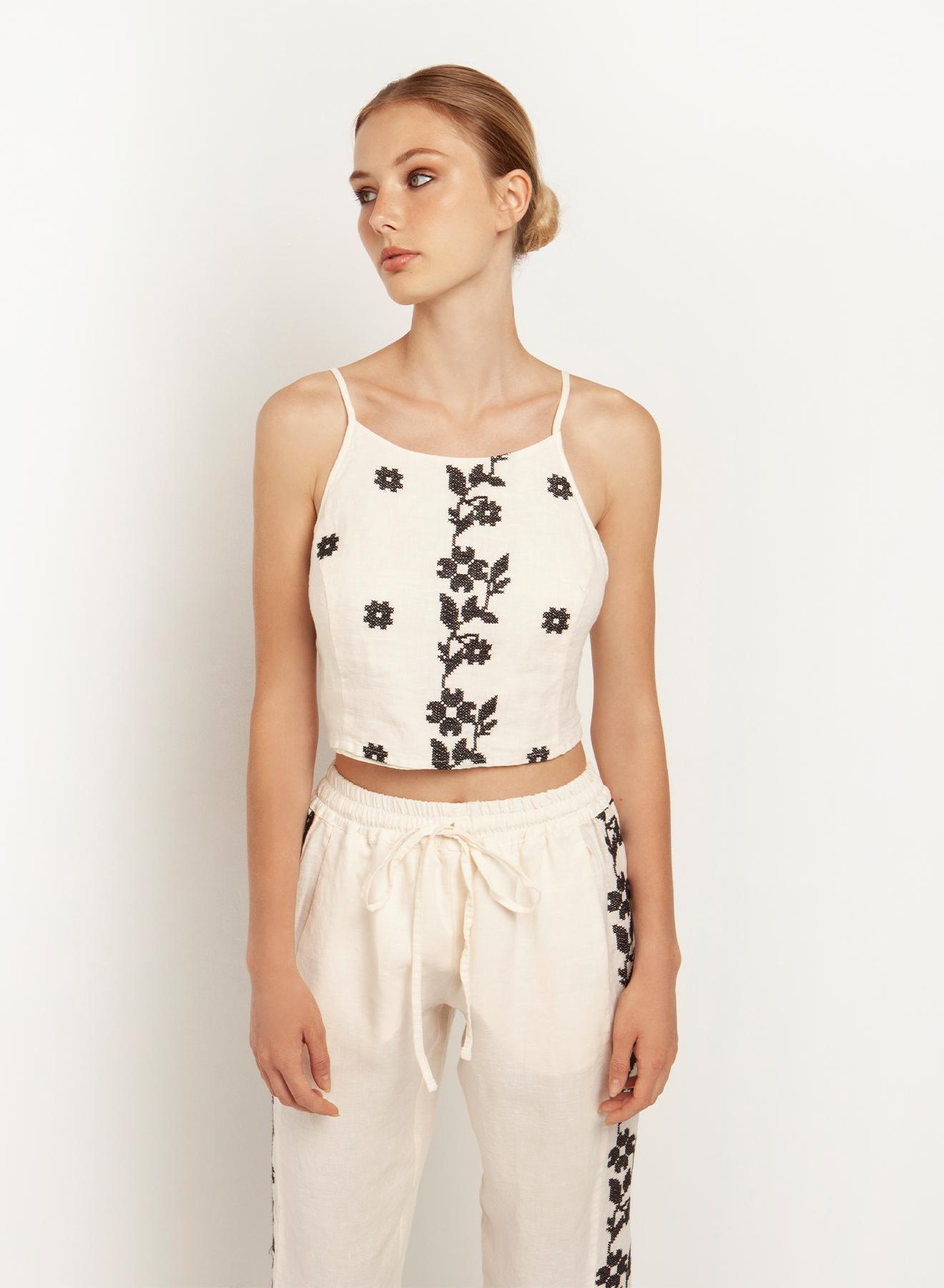Crop top, all over daisy - 1