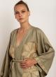 Tea-Gold linen Kimono AEOLIS Greek Archaic Kori - 0