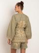 Tea-Gold linen Kimono AEOLIS Greek Archaic Kori - 2