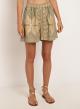 Tea-Gold linen Shorts AEOLIS multi Greek Archaic Kori - 1