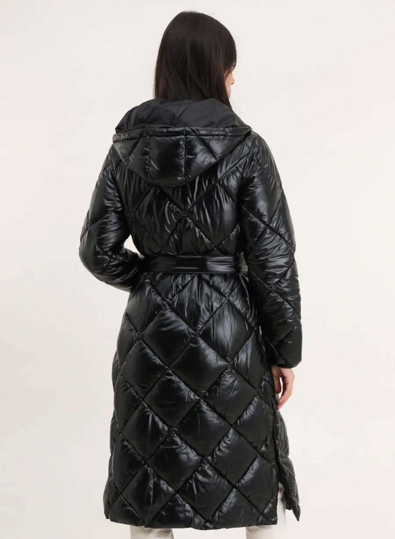 Quilted puffer jacket with hood - 4
