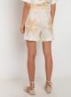 White-Gold linen Shorts AEOLIS multi Greek Archaic Kori - 2