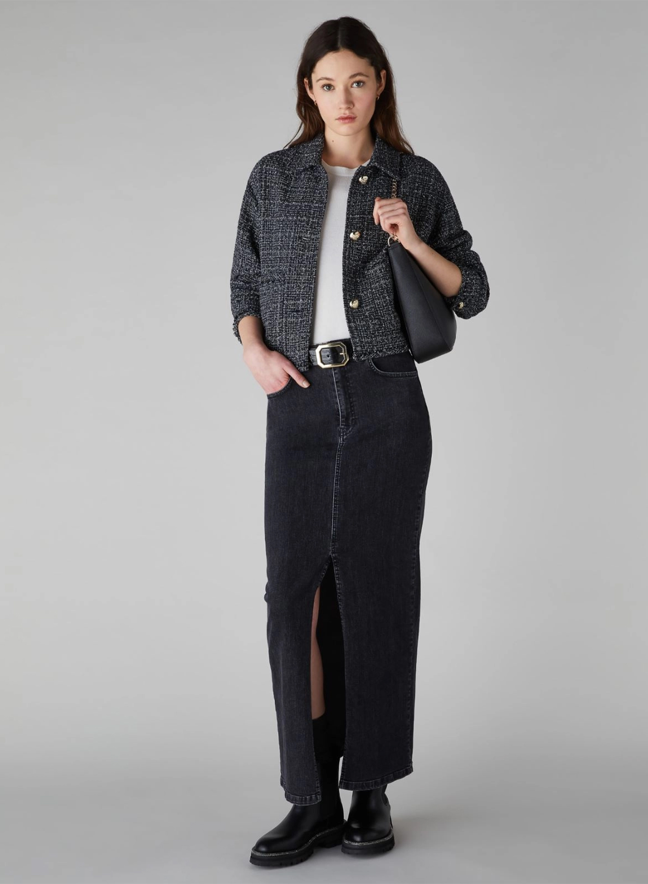 Grey tweed Jacket Emme Marella - 0
