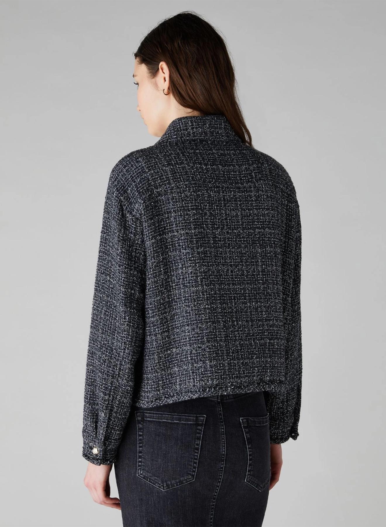 Γκρι tweed Jacket Emme Marella - 3