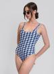 Navy Blue-White patterned Swimsuit "Luisa" Capetanissa - 0