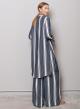 Blue-White Shirtdress with wide stripes "MARTA" Capetanissa - 3