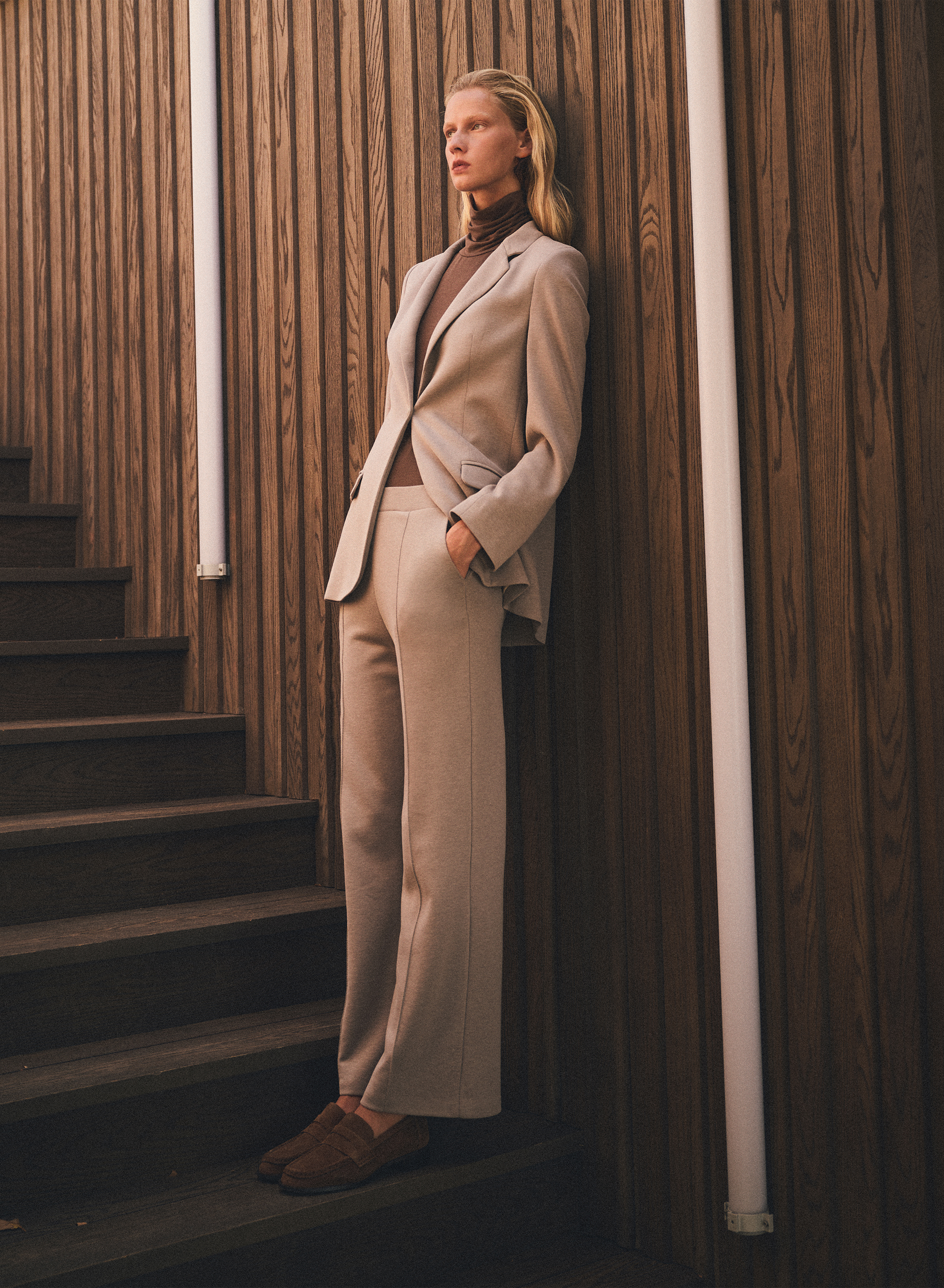 Μπεζ Σακάκι με ένα κουμπί Milla - 5