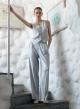 Light Grey Vest with V neckline and buttons Milla - 1
