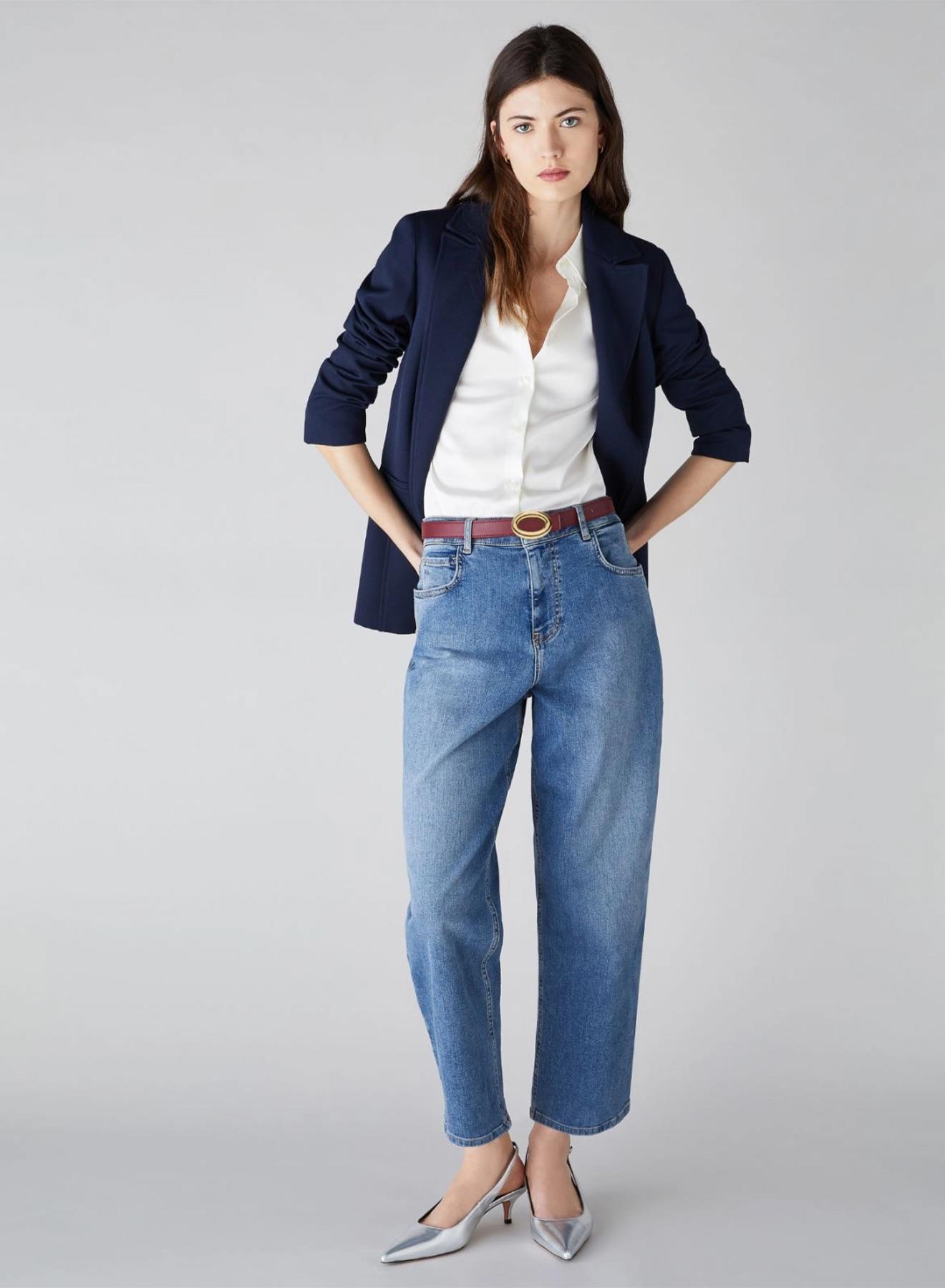 Blue wide and loose fit Jeans Emme Marella - 1