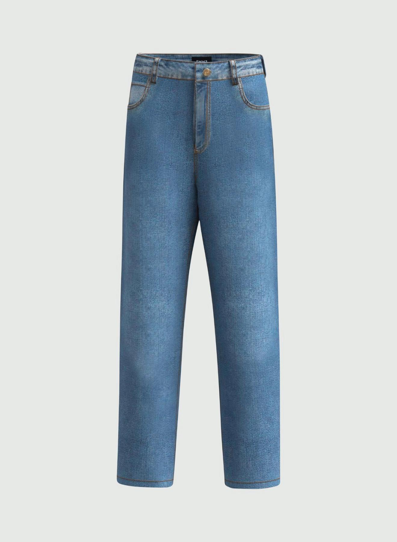 Blue wide and loose fit Jeans Emme Marella - 4