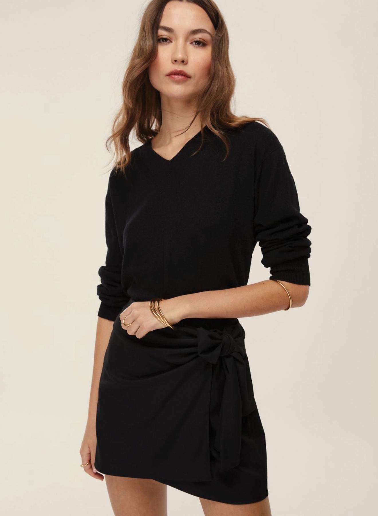 Black wrap Skirt Emme Marella - 3