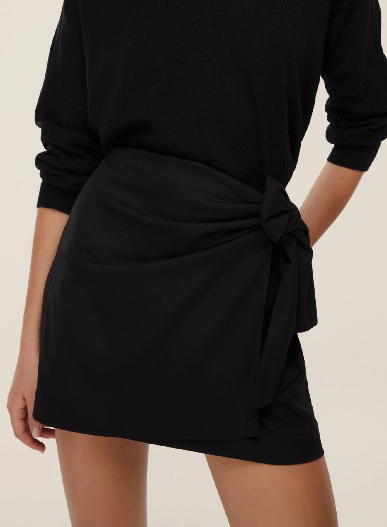 Black wrap Skirt Emme Marella - 4