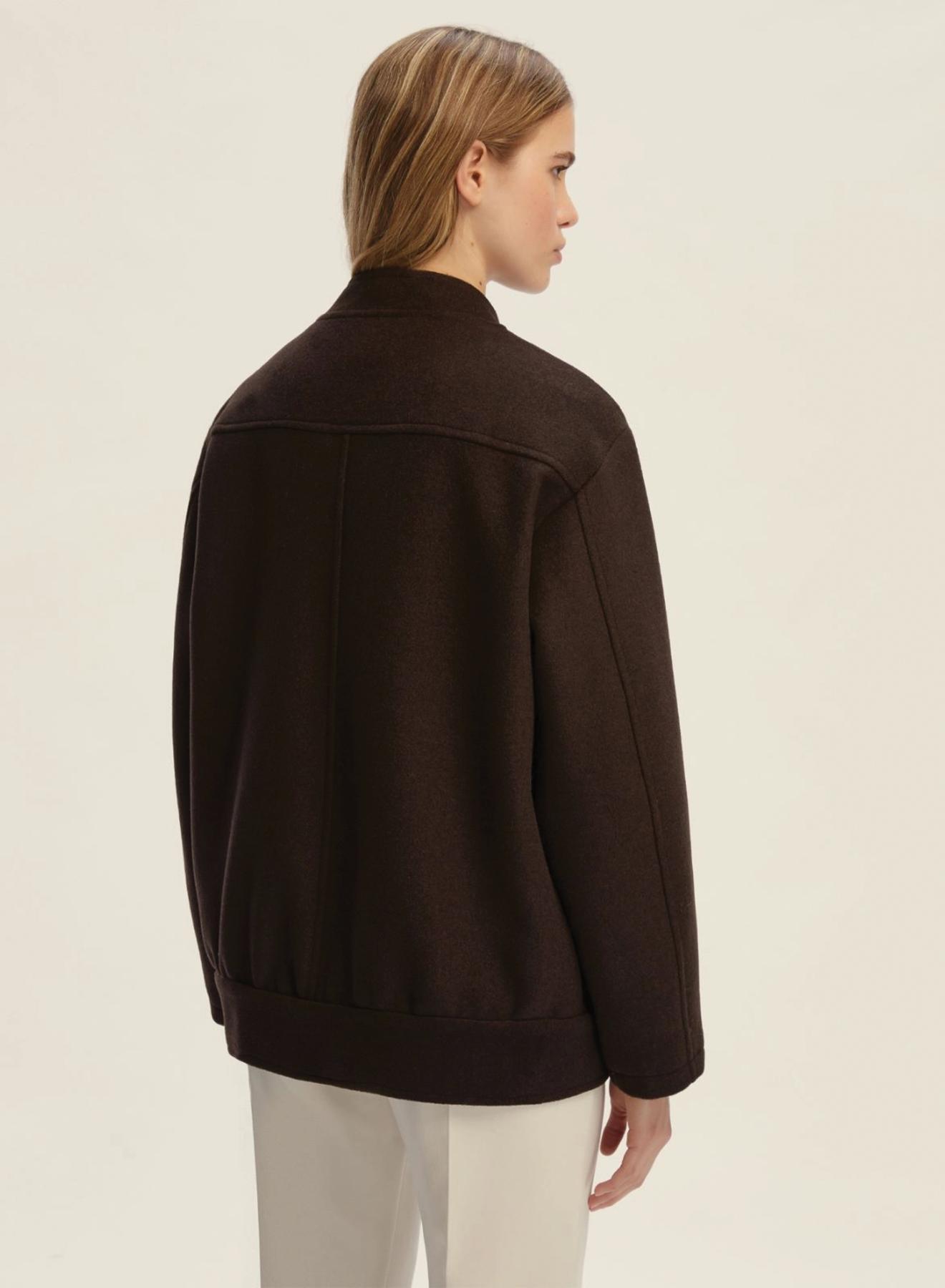 Brown wool blended bomber Jacket Emme Marella - 2