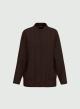 Brown wool blended bomber Jacket Emme Marella - 4